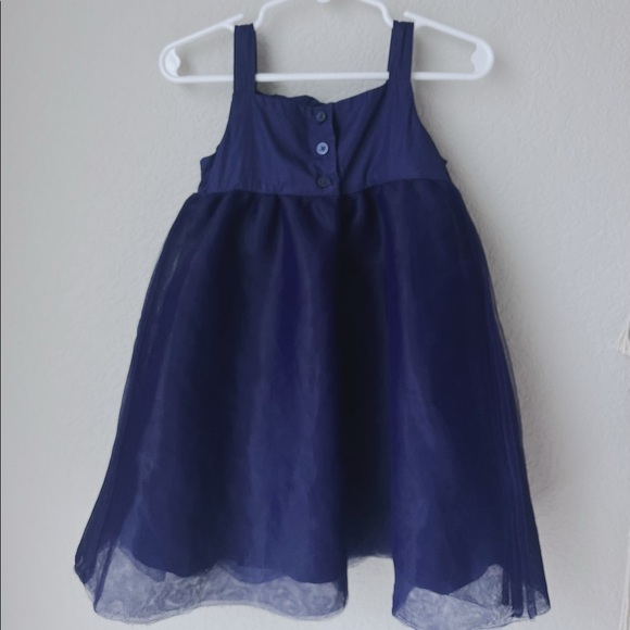 Janie and Jack Navy Chiffon Dress - Picture 2 of 4